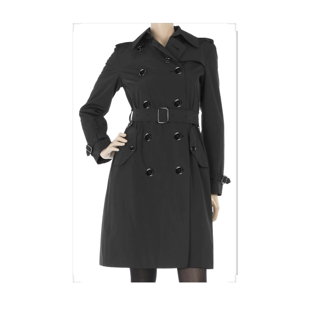 Burberry Manston trench coat/ black/ size 8